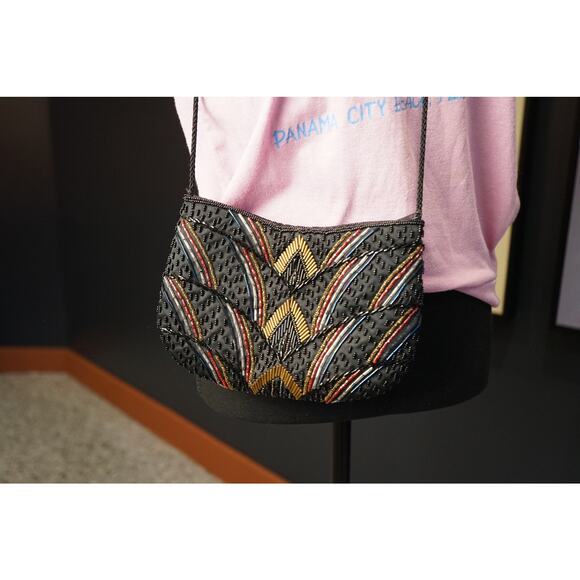 Multi Colored Beaded Shoulder Bag - Picture 1 of 7
